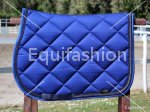 Sottosella blu elettrico con doppia treccia blu e strass