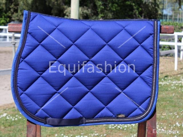Sottosella blu elettrico con doppia treccia e strass - Clicca l'immagine per chiudere