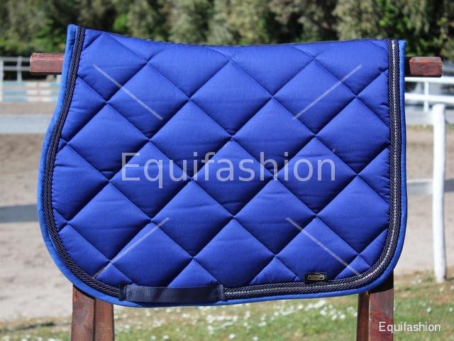 Sottosella blu elettrico con doppia treccia blu e strass - Clicca l'immagine per chiudere