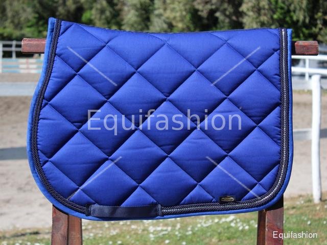 Sottosella blu elettrico con doppia treccia blu e strass - €110.00