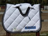 Sottosella bianco con treccia bianco argento