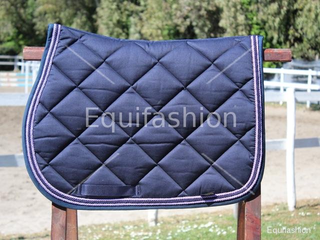 Sottosella blu con tripla treccia lilla e blu - Clicca l'immagine per chiudere