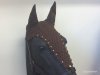 Blue cap horse with ear flaps and decoration strass