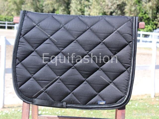 Sottosella nero con doppia treccia e strass - Clicca l'immagine per chiudere
