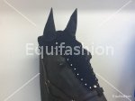 Blue cap horse with ear flaps and decoration strass