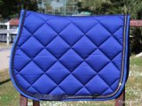 Sottosella blu elettrico con doppia treccia blu e strass