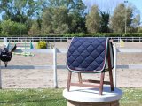 Sottosella blu con trecce tricolore italiano