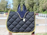 Saddle black with gold edging