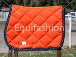 Sottosella cavallo arancione con doppia treccia
